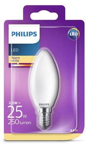 Philips - Bec LED 2,2W Glass Candle (250lm) E14