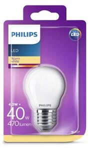 Philips - Bec LED 4,3W Glass Crown (470lm) E27