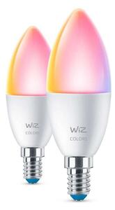 WiZ - Becuri Smart Color 4,9W 470lm 2700-6500K 2-pack Lumânare E14 WiZ