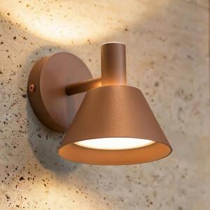 Lucande Lampa de perete pentru exterior cu LED Tabena, maro, IP44, CCT, Maro / Rugină, Aluminiu, Modern