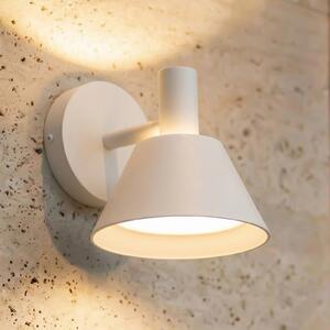 Lucande Lampă de perete pentru exterior cu LED Tabena, alb mat, IP44, CCT, Alb, Aluminiu, Modern