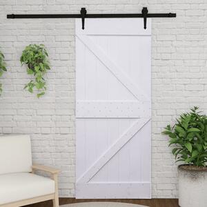 Ușă, alb, 80x210 cm, lemn masiv de pin