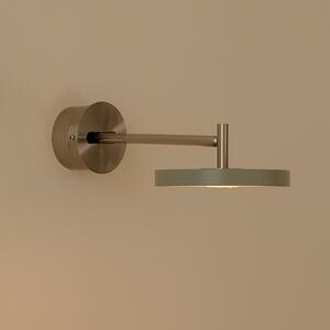 UMAGE Aplică de perete cu LED Asteria Short, verde măslin, oțel, racord, reglabil, Verde, dormitor, Metal, Design