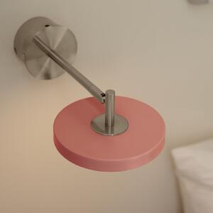 UMAGE Aplică de perete cu LED Asteria Short, roz, oțel, cablare directă, reglabil, Roz / Rosé, dormitor, Metal, Design