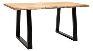 Masă Miles Slim, natural/negru, 140x80x76 cm