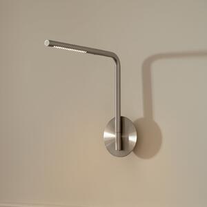 UMAGE Aplică de perete cu LED Omni Pivot, culoare oțel, dimabil, reglabil, Metalic, dormitor, Aluminiu, Design