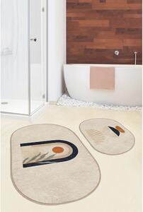 Covorașe de baie bej în set de 2 buc. 100x60 cm - Minimalist Home World