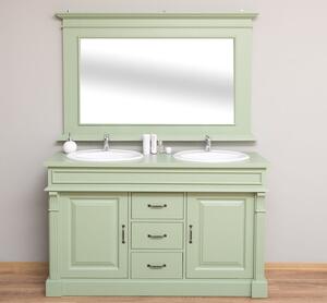 Dulap baie pentru 2 lavoare, ornamentat - lavoarele nu sunt incluse in pret cu finisaj Dublu color