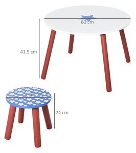 HomCom set masa si 2 scaune rotunde, model instelat | AOSOM RO