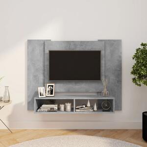 Comodă TV de perete, gri beton, 120x23,5x90 cm, PAL