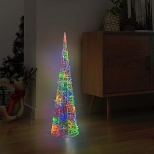 Piramidă decorativă con de lumini cu LED colorat 90 cm acril