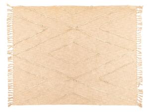 Cuvertură bej din bumbac pentru pat dublu 250x260 cm Sahara - Tiseco Home Studio