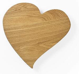 HerzBlut Aplică de perete LED heart midi, 43 cm, lemn, fișă, Lemn, Camera de zi / sufragerie, Lemn, Modern