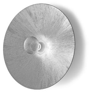 Austrolux Kolarz Aplică de perete Moon, argintie, Ø 62 cm, metal/vidră, reglabil, Metalic, Camera de zi / sufragerie, Metal, Design