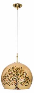 KOLARZ Kolarz lampă suspendată Luna, Ø 30 cm, colorată, metal/vidră, reglabil, Multicolor, Camera de zi / sufragerie, Sticlă, Design