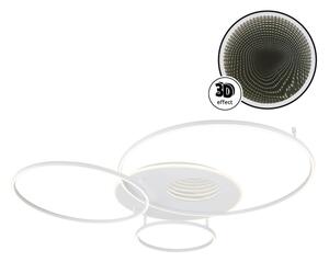 Globo 48466-70W-LED Plafonieră LED dimabilă INVERTINA 70W/230V 105x26,5 cm albă + telecomandă