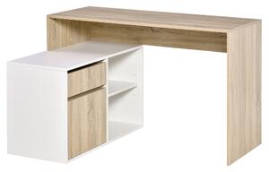 HomCom birou unghiular din lemn 120x92x75.5 cm | AOSOM RO