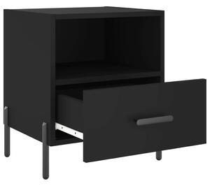 Noptieră, negru, 40x35x47,5 cm, lemn compozit