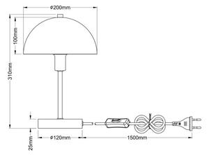 Globo 24009B - Lampă de masă ATOMA I 1xE14/40W/230V neagră