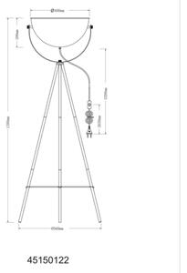 Globo 45150122 - Lampadar TIMO 1xE27/40W/230V
