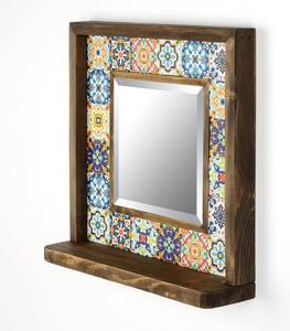 Oglindă de perete cu raft 32.5x33 cm – Wallity
