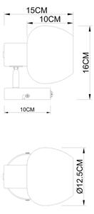 Globo 54662-1 - Aplică de perete cu spot EILEEN 1xE27/40W/230V