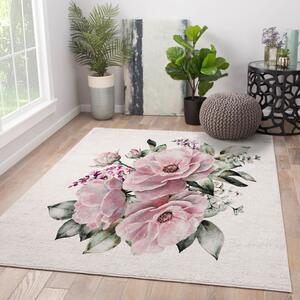 Covor roz/crem lavabil 80x140 cm New Carpets – Oyo home