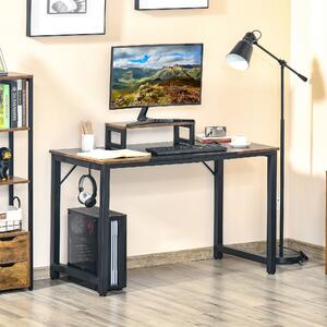 HomCom birou stil industrial, suport monitor, 120x60x73,5cm | AOSOM RO