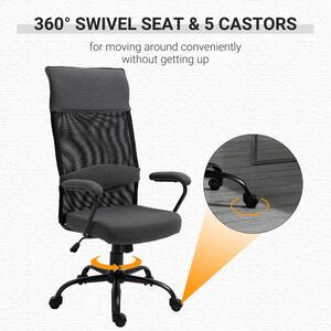 Vinsetto scaun ergonomic, material textil 58x61.5x117-125cm | Aosom Ro