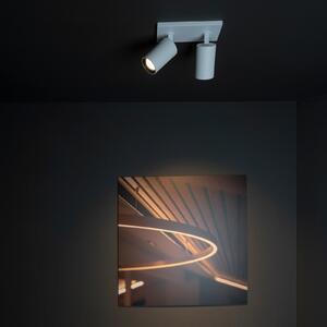The Light Group SLC LED spot de încastrat ART, 2 becuri, alb, 2.700 K, aluminiu, reglabil, Alb, Camera de zi / sufragerie, Aluminiu, Modern