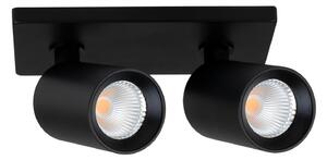 The Light Group SLC LED spot de încastrat ART, 2 becuri, negru, 2.700 K, aluminiu, reglabil, Negru, Camera de zi / sufragerie, Aluminiu, Modern