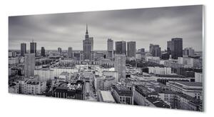 Tablouri pe sticlă panorama Varșovia zgârie-nori