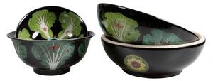 Set 3 boluri rotun De negre din ceramica Hokkaido