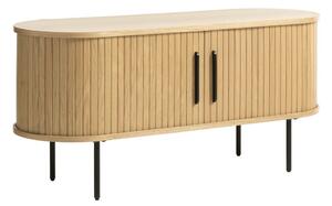 Masă TV în culoare naturală cu aspect de lemn de stejar 120x56 cm Nola – Unique Furniture