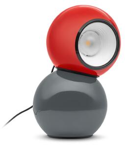Stilnovo Lampa de masă Gravitino LED Magnet, roșu-gri, reglabil, Gri, Camera de zi / sufragerie, Metal, Design