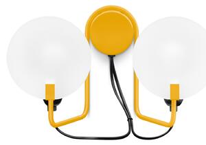 Stilnovo Aplică LED Bugia cu 2 becuri, galbenă, reglabil, Galben, Camera de zi / sufragerie, Metal, Design