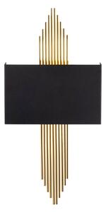 Aplica de perete Wave, Negru - Auriu, 22x10x75 cm