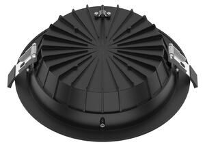The Light Group SLC Shift spot LED încastrat Ø 22,8cm CCT, negru, reglabil, Negru, Camera de zi / sufragerie, Metal, Corpuri de iluminat încastrate rotunde