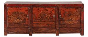 Bufet inferior rosu din pin 188 cm Sideboard