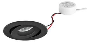 BRUMBERG BB33 încastrat RC driver rotund negru, reglabil, Negru, Camera de zi / sufragerie, Aluminiu, Corpuri de iluminat încastrate rotunde