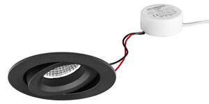 BRUMBERG BB34 încastrat RC driver rotund negru, reglabil, Negru, Camera de zi / sufragerie, Aluminiu, Plafon încastrat
