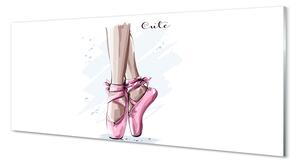 Tablouri pe sticlă pantofi de balet roz