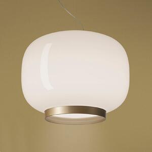 Foscarini Chouchin Reverse 1 E27 LED auriu/alb, reglabil, Alb, Bucătărie, Sticlă, Design