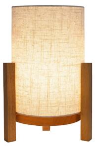Näve Lampă de masă Madita LED, înălțime 32 cm, natural/linen, reglabil, Lemn, Camera de zi / sufragerie, Lemn