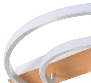 Lindby - Signera LED Plafonieră Silver/White/Light Wood Lindby