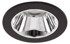 BRUMBERG Apollo Micro, neted, rotund, DALI, 4.000 K, negru, reglabil, Negru, Camera de zi / sufragerie, Aluminiu, Modern, Plafon încastrat