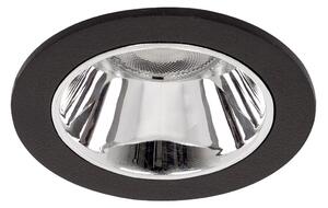 BRUMBERG Apollo Micro, neted, rotund, 4.000 K, negru, Negru, Camera de zi / sufragerie, Aluminiu, Modern, Plafon încastrat