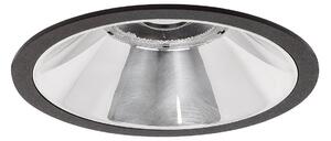 BRUMBERG Apollo Midi reflector neted, rotund, 3.000 K, negru, Negru, Studiu / Birou, Aluminiu, Modern, Plafon încastrat