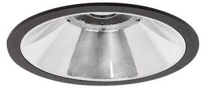 BRUMBERG Apollo Midi reflector neted, rotund, 3.500 K, negru, Negru, Studiu / Birou, Aluminiu, Modern, Plafon încastrat