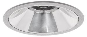 BRUMBERG Apollo Midi, reflector neted, rotund, 3.000 K, argintiu, Metalic, Studiu / Birou, Aluminiu, Modern, Plafon încastrat